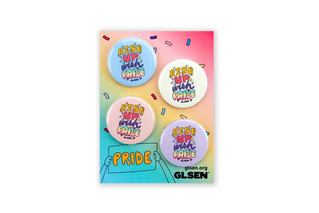 Rise Up with Pride Button (Pack of 4)