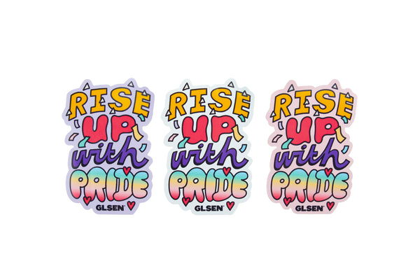 Rise Up With Pride Stickers (pack of 3)