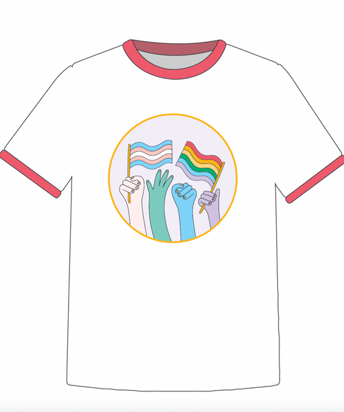 Pride Flag Ringer T-shirt